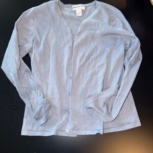 Pendleton Light Blue Cardigan  Sweater silk size small